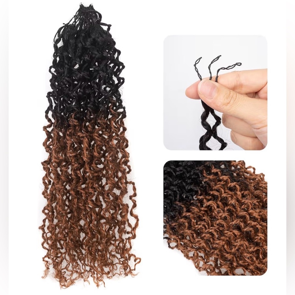 ToyoTress Human Hair Yanky Twist- 10 inch Hair Extension, Ombré Brown OT30-1P